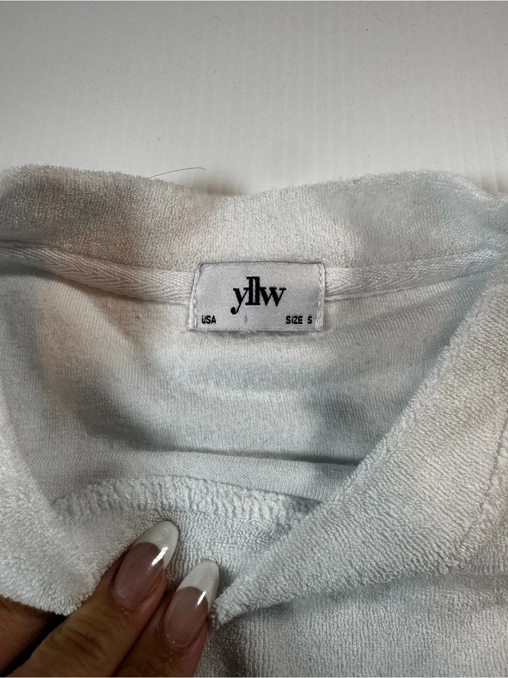 YLLW THE LABEL: 000 Palm Embroidered White Matching Set